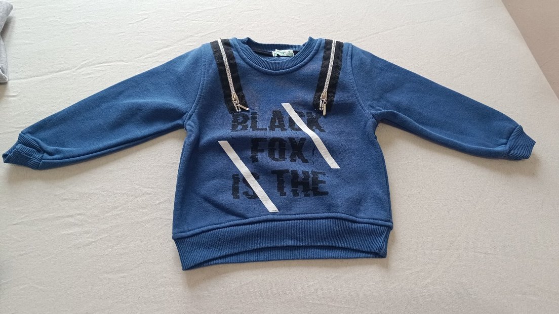 Erkek Çocuk Mavi Denim Sweatshirt - Görsel 3