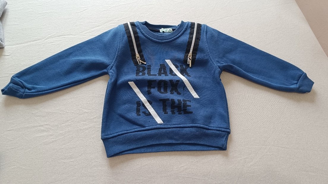 Erkek Çocuk Mavi Denim Sweatshirt - Görsel 2