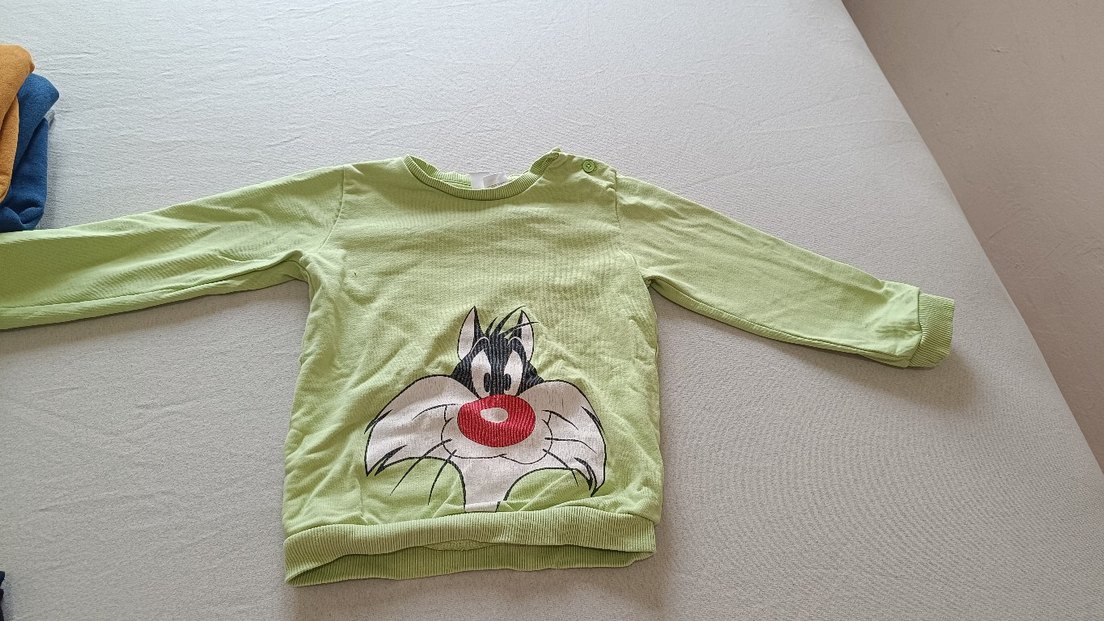 Düğmeli Yeşil Erkek Çocuk Sweatshirt - Görsel 2