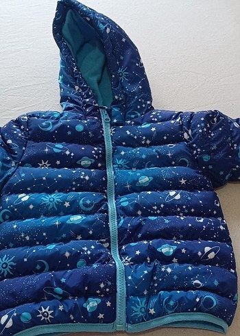 Erkek Çocuk Mavi Kapüşonlu Mont - Görsel 2