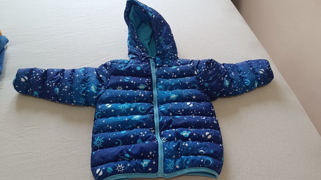 Erkek Çocuk Mavi Kapüşonlu Mont - Görsel 2