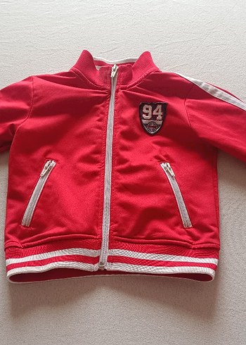 Kırmızı Fermuarlı Erkek Çocuk Sweatshirt - Görsel 3