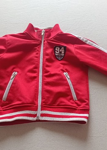 Kırmızı Fermuarlı Erkek Çocuk Sweatshirt - Görsel 2