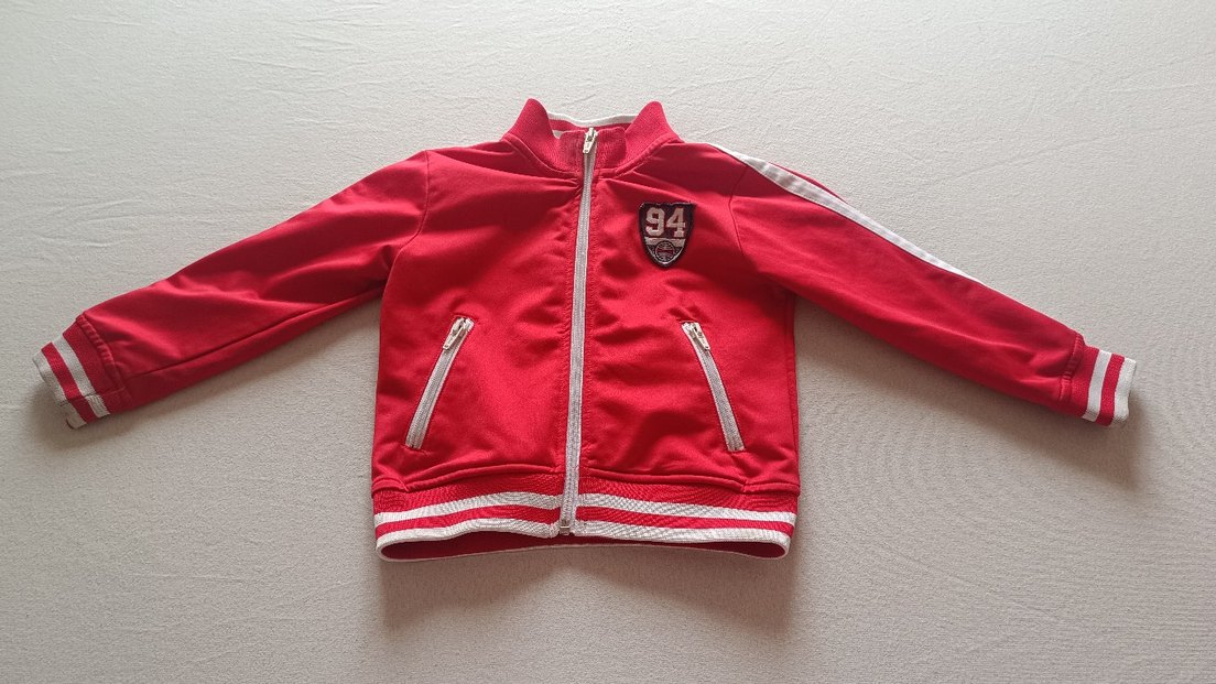 Kırmızı Fermuarlı Erkek Çocuk Sweatshirt - Görsel 3