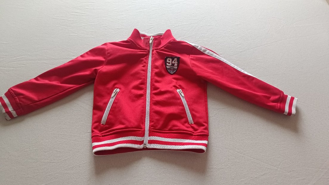 Kırmızı Fermuarlı Erkek Çocuk Sweatshirt - Görsel 2