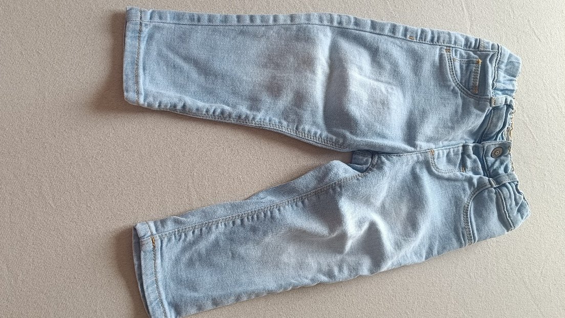 Düğmeli Gri Erkek Çocuk Kot Pantolon - Görsel 2