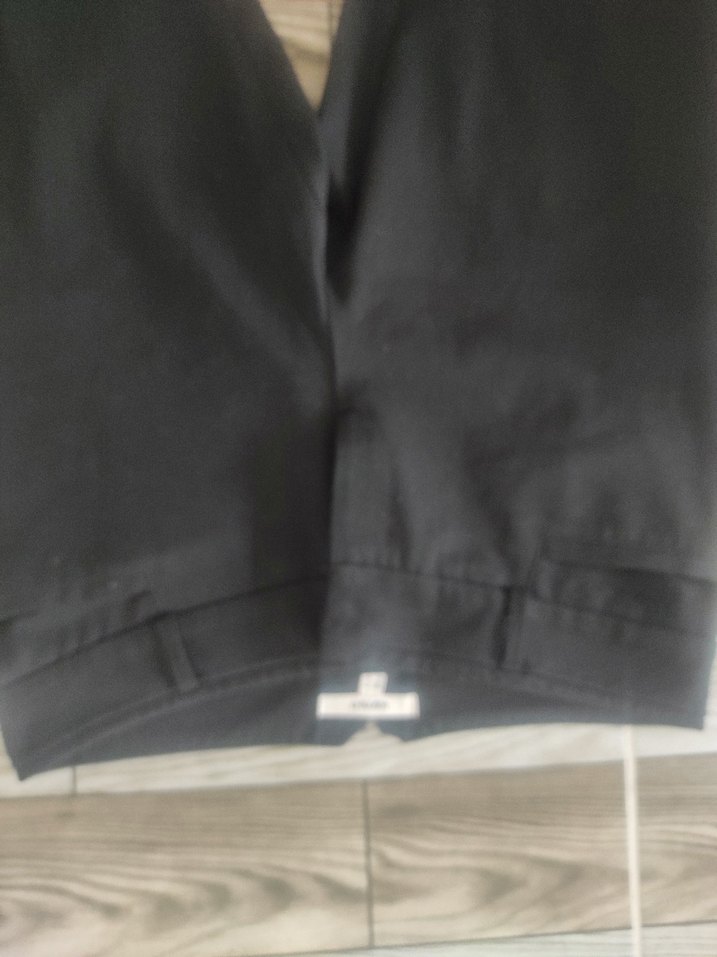 Siyah Midi Denim Kadın Pantolon - Görsel 3