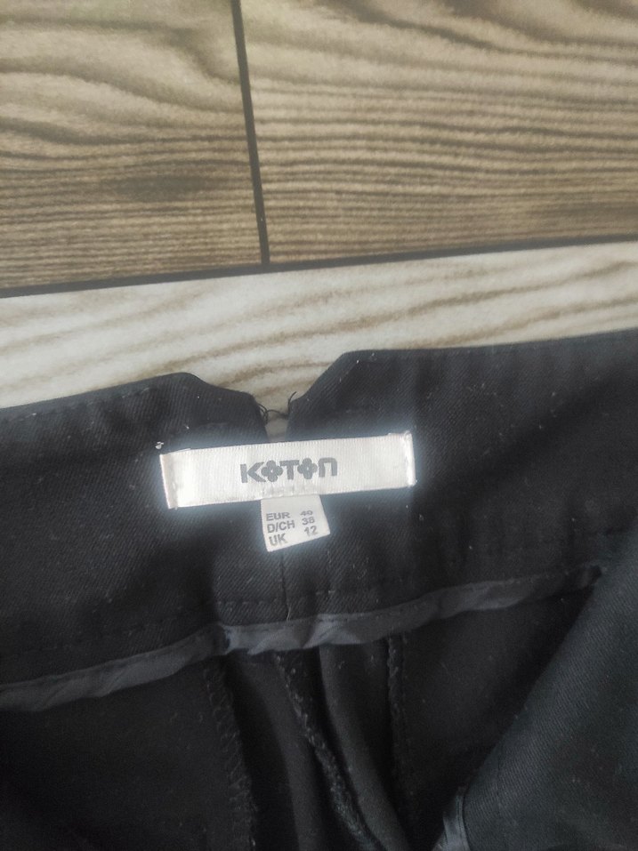 Siyah Midi Denim Kadın Pantolon - Görsel 2