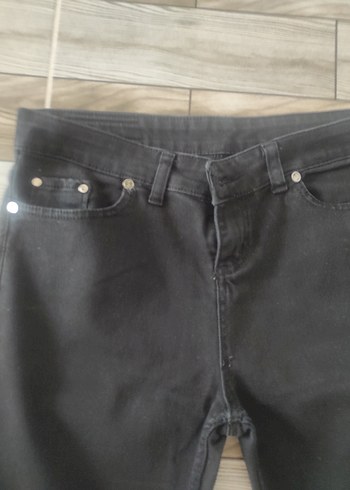 Kadın siyah Regular Fit  kot Pantolon - Görsel 2