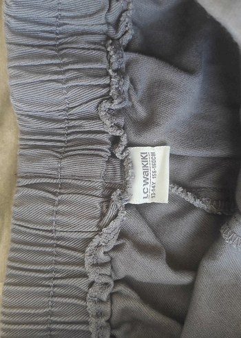 Düğmeli Bej Keten Kadın şortlu etek - Görsel 3