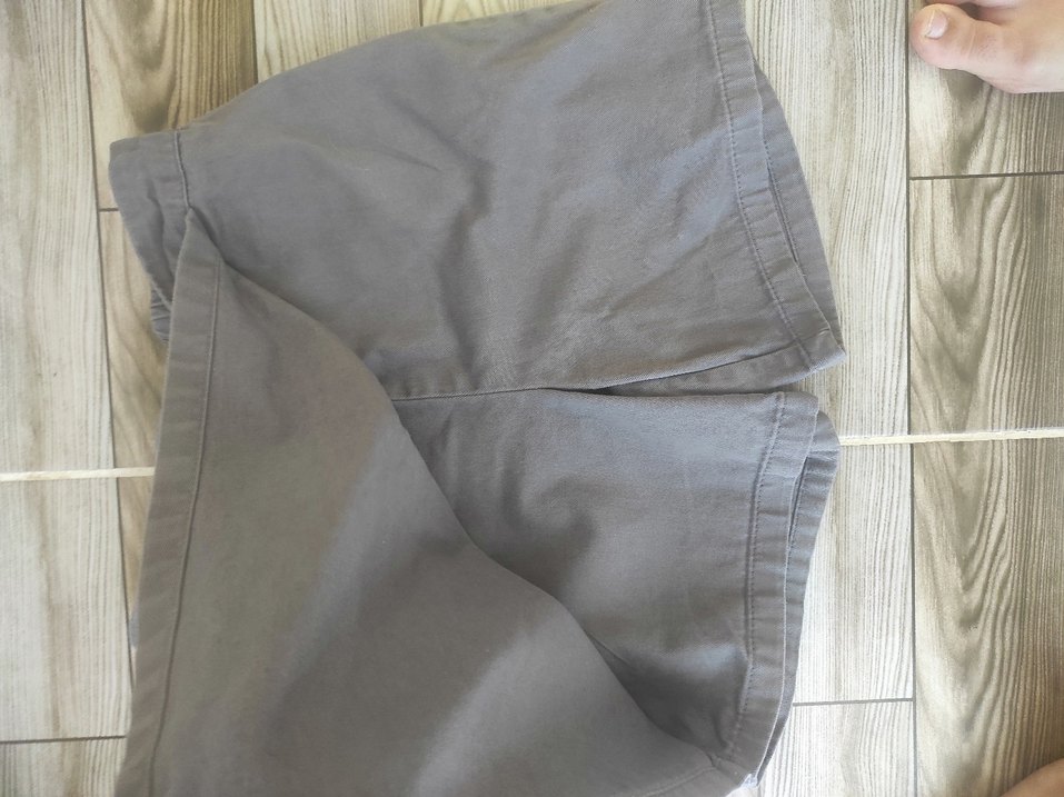 Düğmeli Bej Keten Kadın şortlu etek - Görsel 2