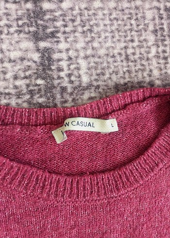 Bordo Triko Kadın Salaş Kazak - Görsel 2