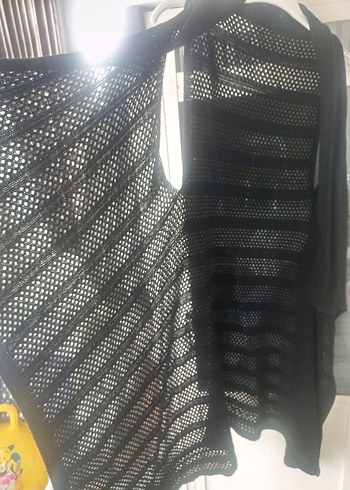 Siyah Boğazlı Örgü Kadın Süveter - Görsel 3