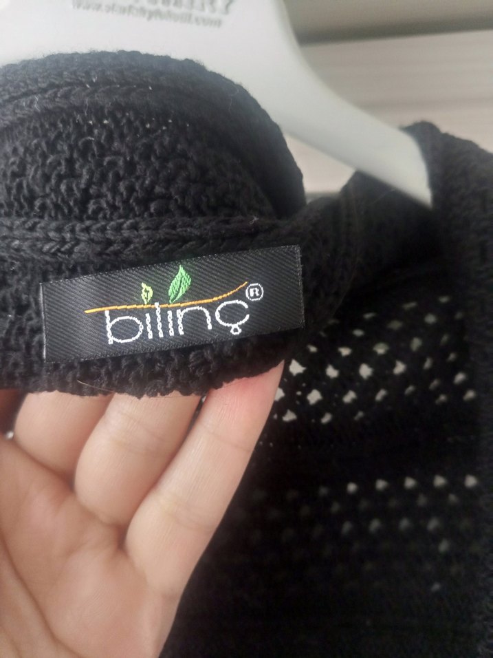 Siyah Boğazlı Örgü Kadın Süveter - Görsel 4