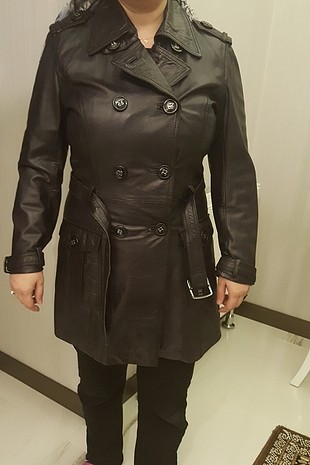 orjinal deri trenckot
