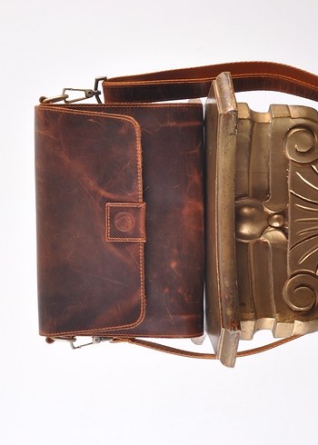 Kahverengi Vintage Erkek Omuz Çantası