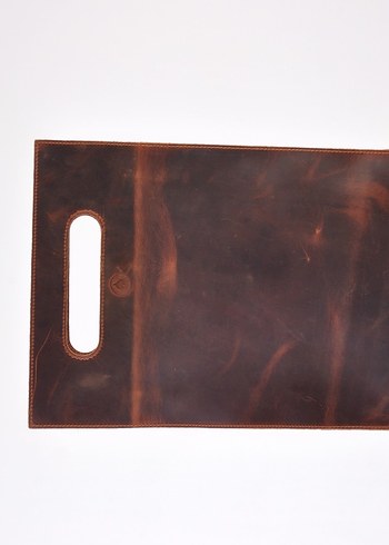 Gön Deri Deri Kadın Laptop Çantası - Minimalist Kahverengi
