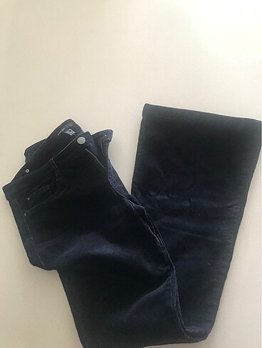 Mango Kadife ispanyol paça pantalon