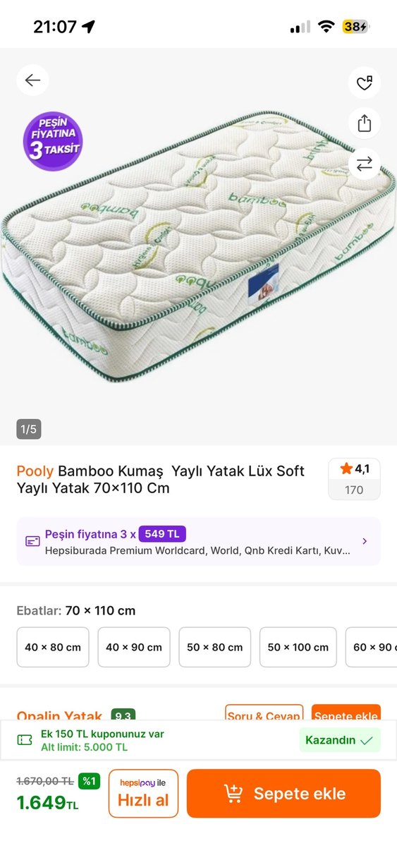 Bamboo yatak - Görsel 3