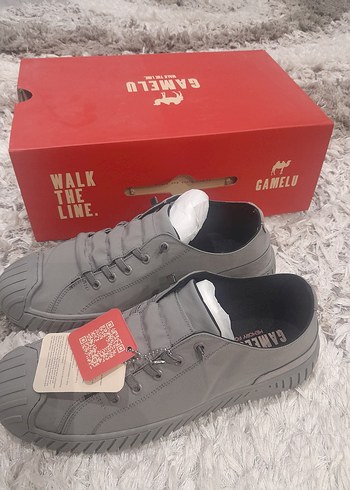 Gri Erkek Spor Ayakkabı Tokalı - Görsel 4