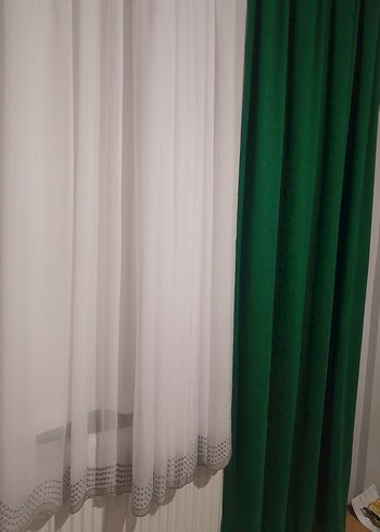Koyu Yeşil Düz Perde - Görsel 2