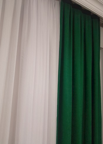 Koyu Yeşil Düz Perde - Görsel 4