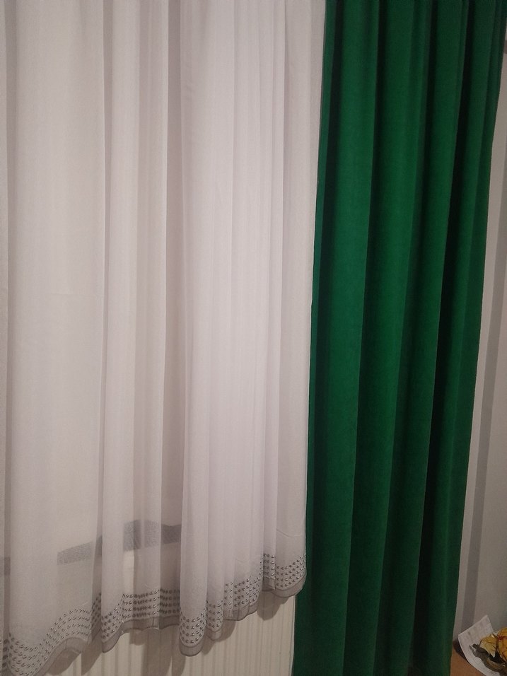 Koyu Yeşil Düz Perde - Görsel 2
