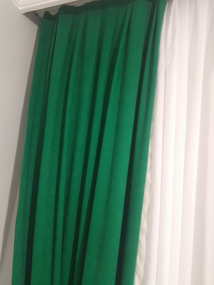 Koyu Yeşil Düz Perde - Görsel 3