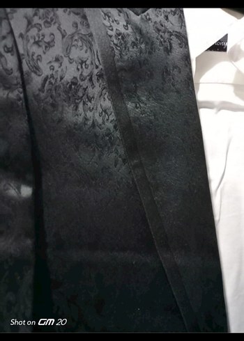 Düğmeli Siyah Yılan Desenli Erkek Takım Elbise - Görsel 2