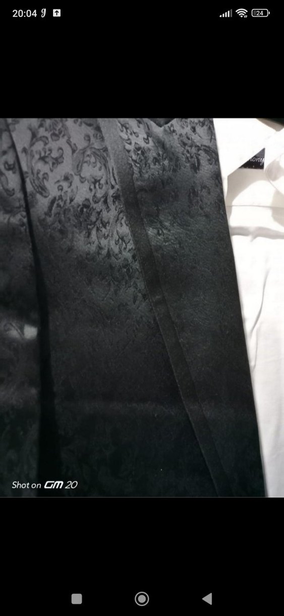 Düğmeli Siyah Yılan Desenli Erkek Takım Elbise - Görsel 2