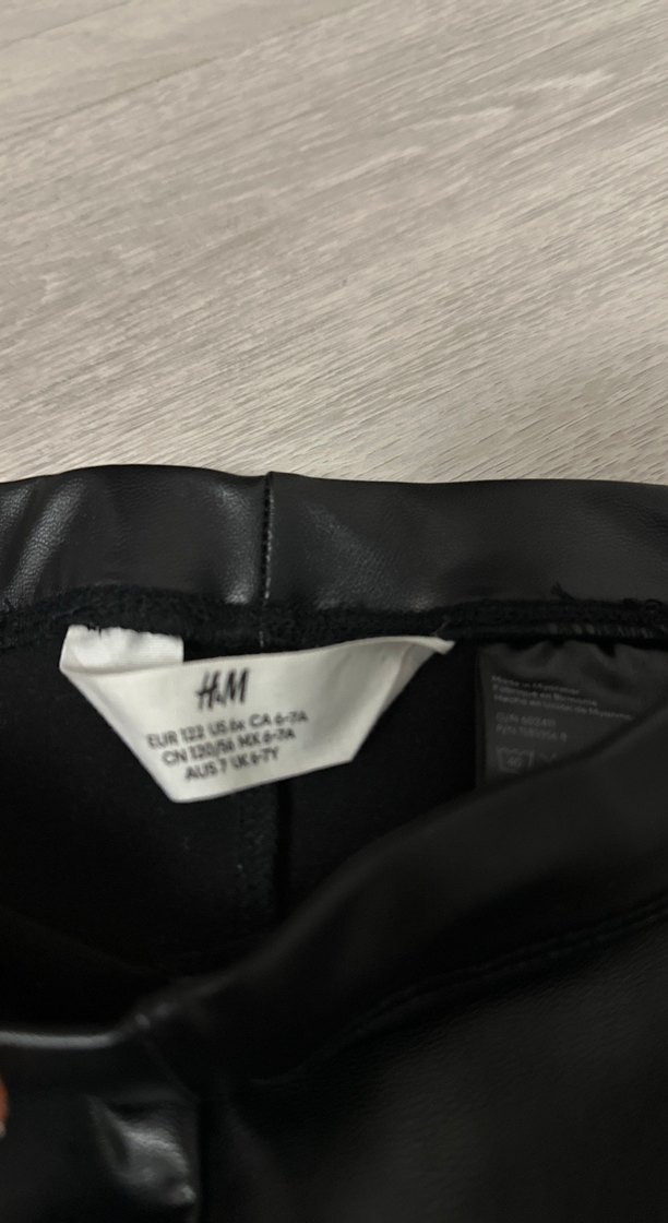 Siyah Parlak Deri çocuk Tayt - Görsel 2