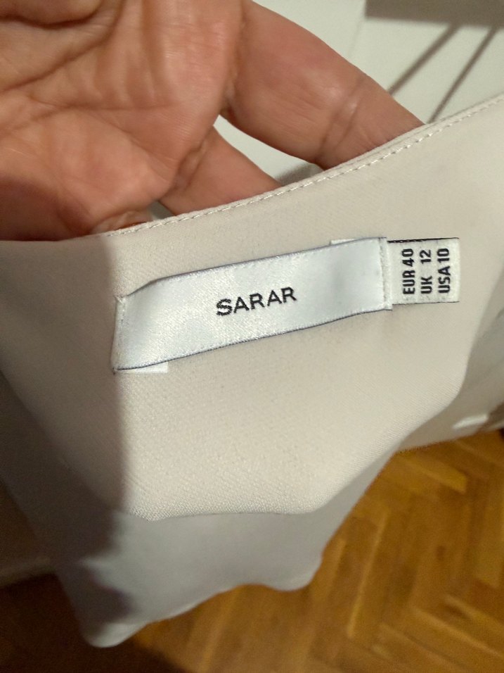 Sarar marka Bej Askılı Salaş Şifon Bluz - Görsel 5