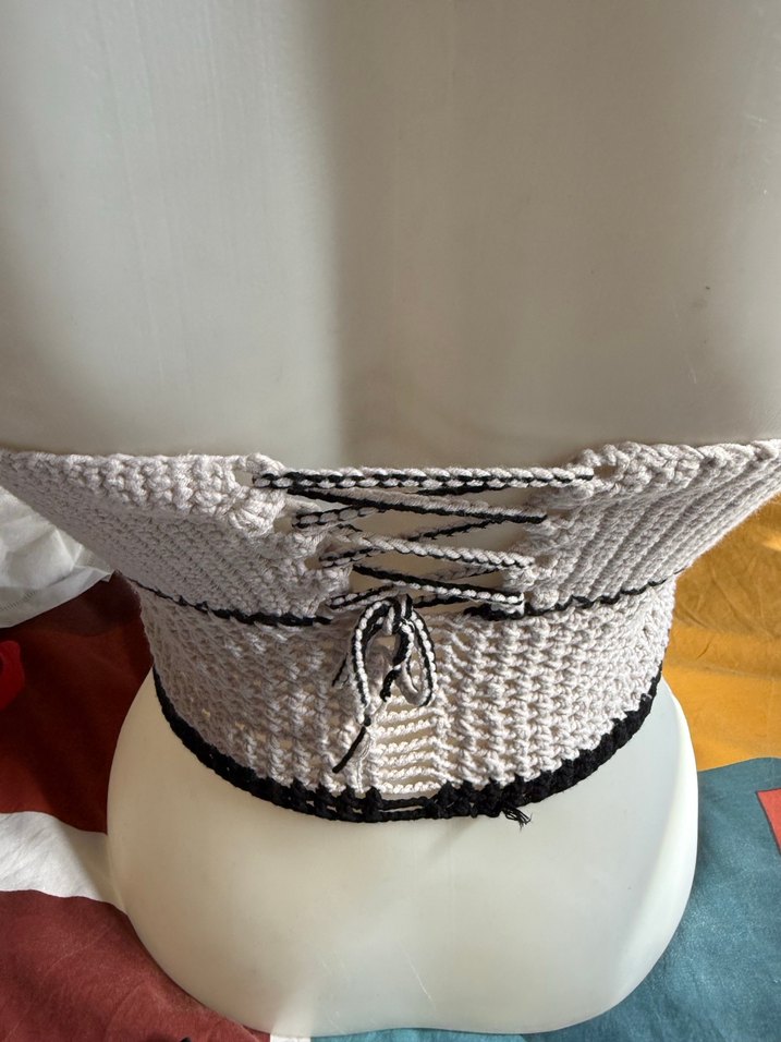 V Yaka Örgü ,Açık bej Mini Kadın Bluz - Görsel 5