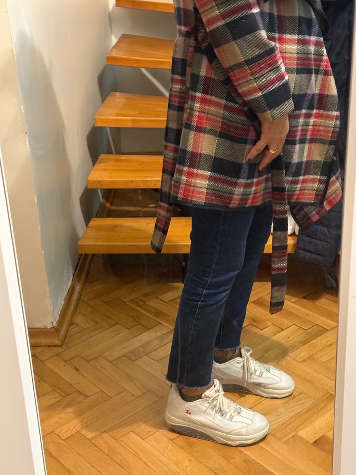 Ekose Desenli Rahat Kesim Mevsimlik Kaban - Görsel 3