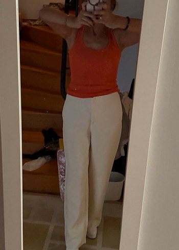 Ekol Bej Kadın Midi Kumaş Pantolon - Görsel 4