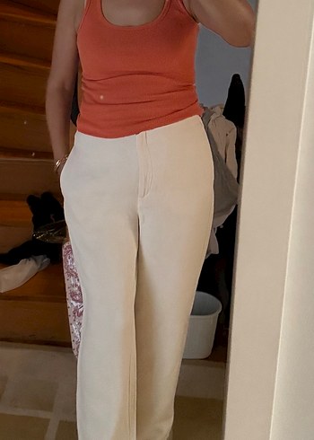 Ekol Bej Kadın Midi Kumaş Pantolon - Görsel 2