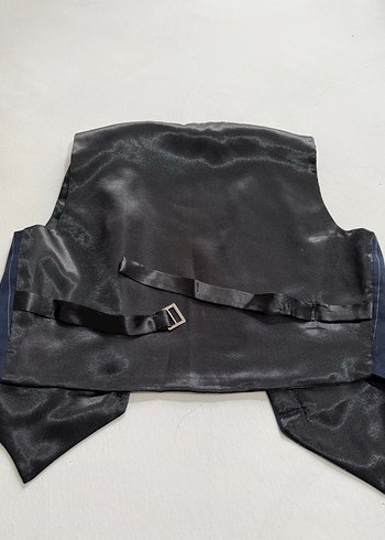 Koton Çizgili Lacivert Denim Kadın Yelek ve Pantolon Takım - Görsel 9