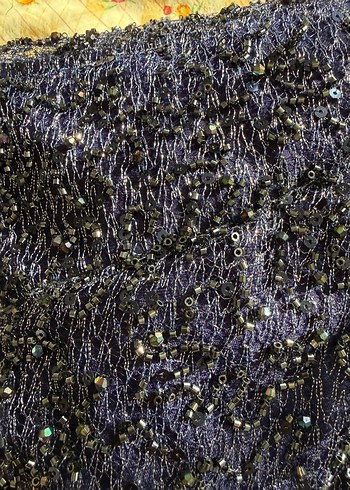 Lacivert Drapeli Straplez Uzun Abiye Elbise - Görsel 4