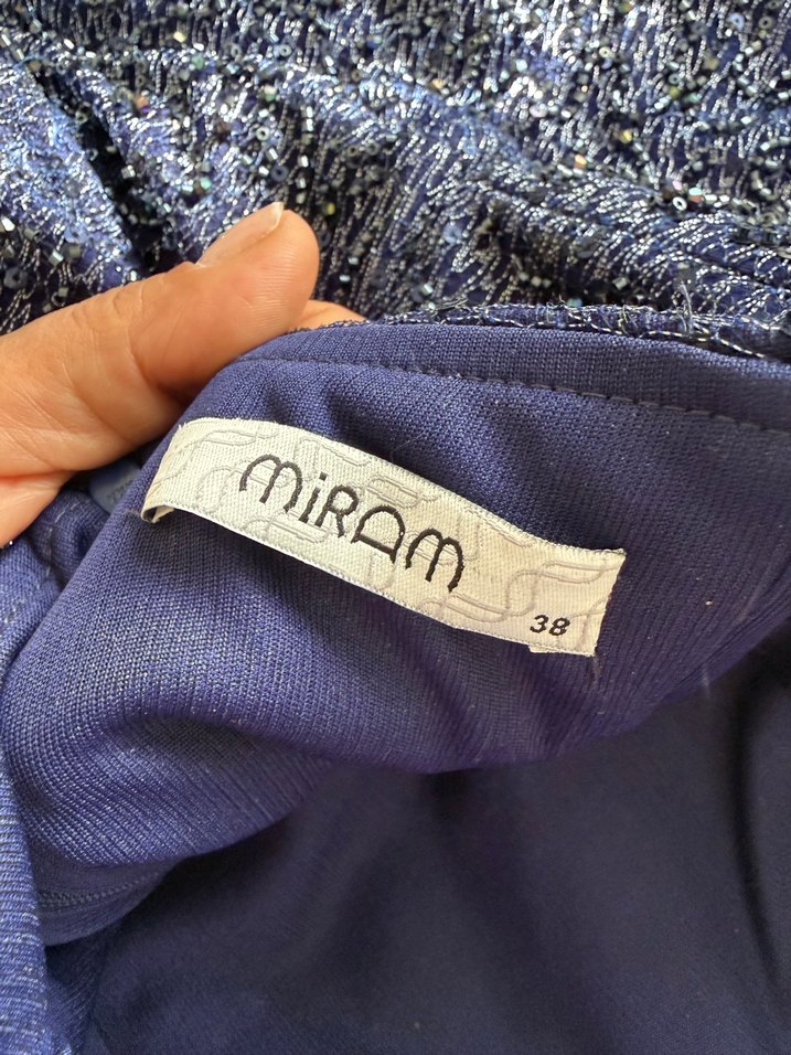 Lacivert Drapeli Straplez Uzun Abiye Elbise - Görsel 5