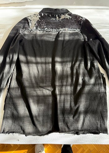 Siyah  Payetli Uzun gömlek - Görsel 4