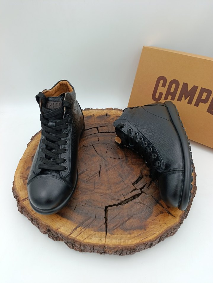 Siyah Bağcıklı Erkek Biker Bot#Camper - Görsel 2