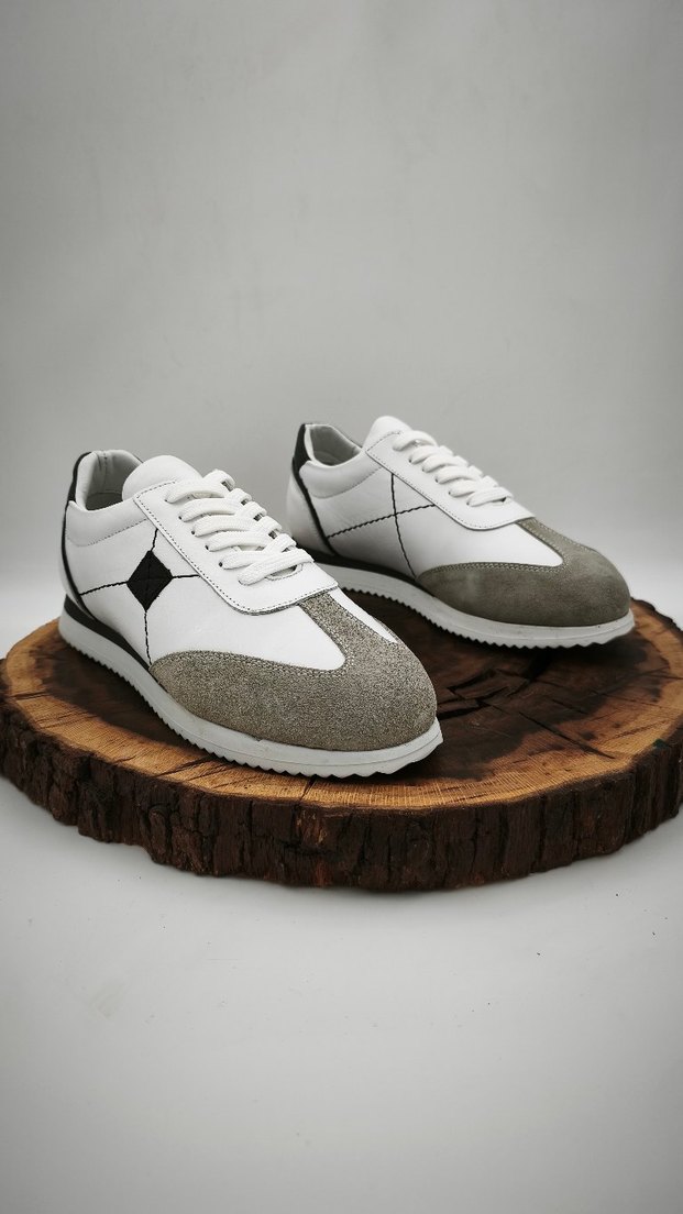 Beyaz Gri Erkek Spor Ayakkabı - Görsel 4