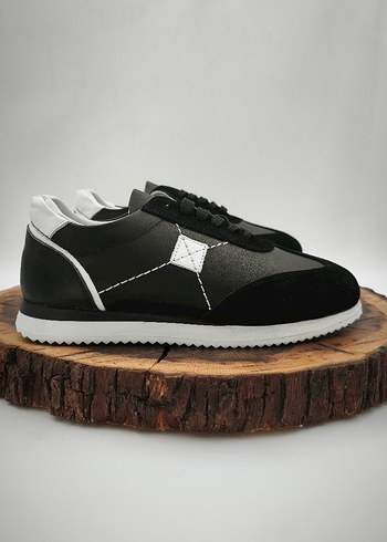 Siyah Gri Spor Erkek Sneakers - Görsel 2