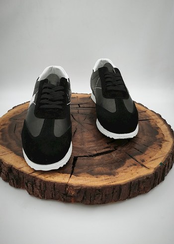 Siyah Gri Spor Erkek Sneakers - Görsel 4