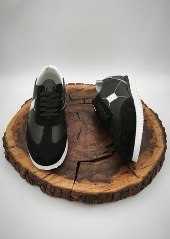 Siyah Gri Spor Erkek Sneakers - Görsel 6