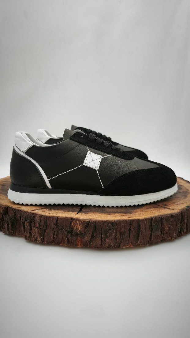 Siyah Gri Spor Erkek Sneakers - Görsel 2