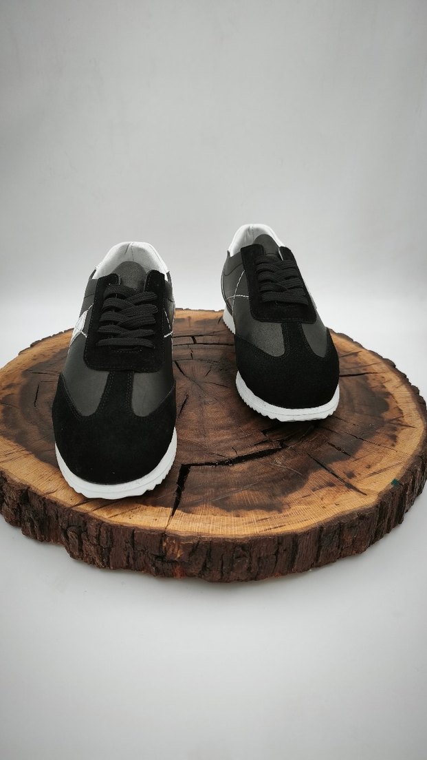 Siyah Gri Spor Erkek Sneakers - Görsel 4