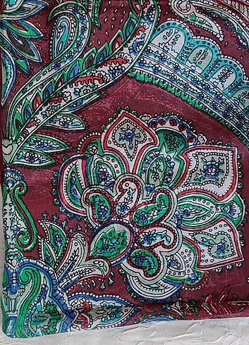 DESENLİ 0 HİNT İPEĞİ EŞARP/ FULAR