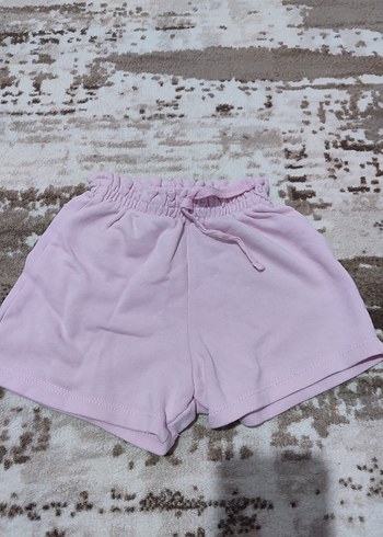 Nakışlı Fırfırlı Mavi Kız Şortu - Görsel 3