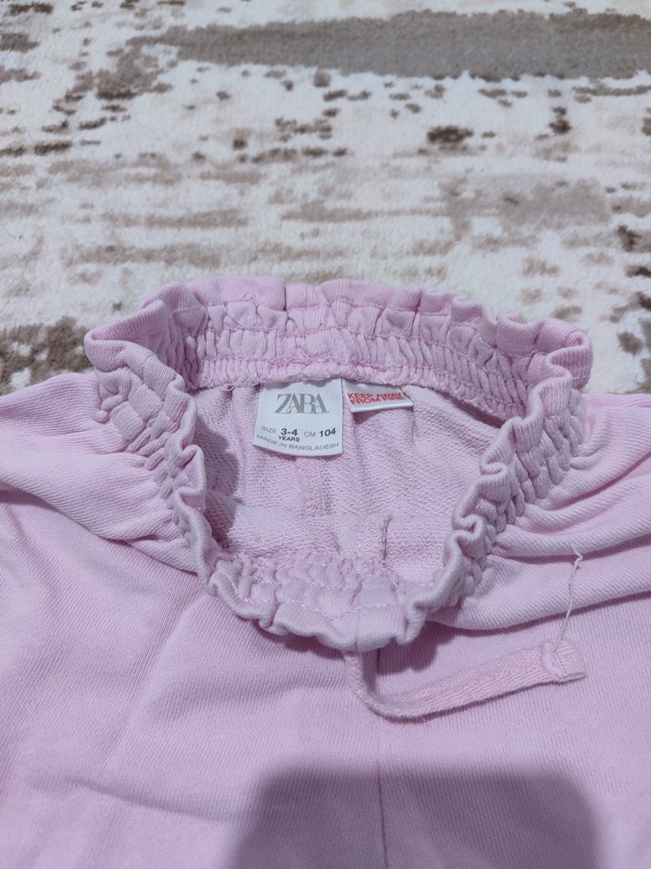 Nakışlı Fırfırlı Mavi Kız Şortu - Görsel 4